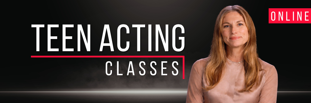 Banner of Teen Acting Classes online featuring Tessa Auberjonois