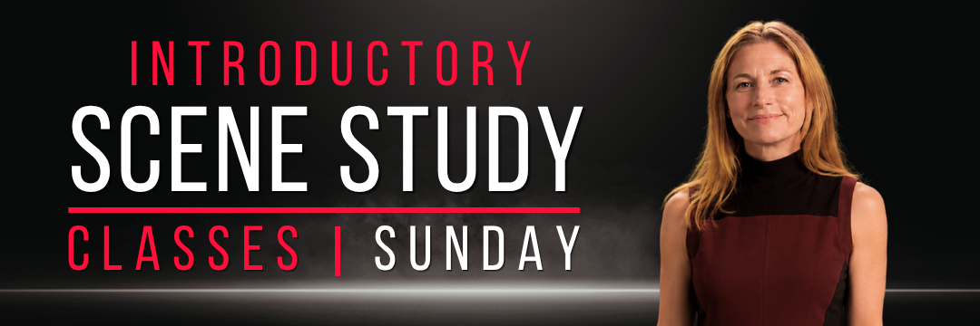 Banner of Sunday's ongoing scene study with Tessa Auberjonois