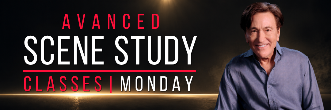 Banner of Berg's advanced scene study classes on Mondays