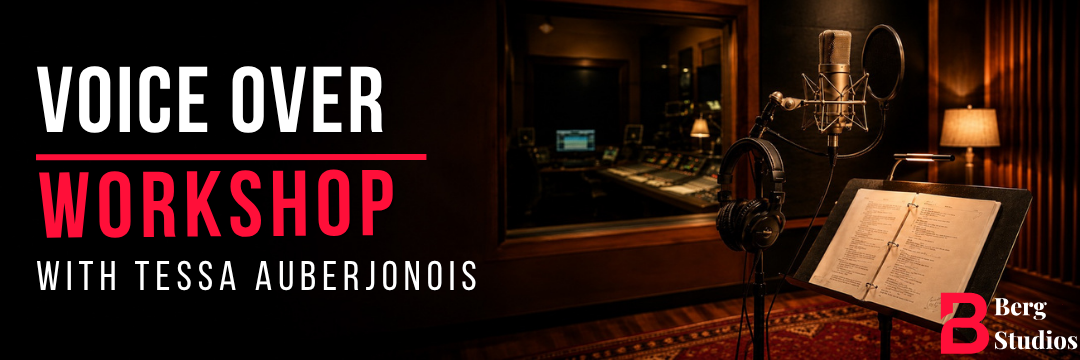 Banner of voice-over workshop with Tessa Auberjonois