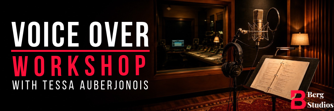Banner of voice-over workshop with Tessa Auberjonois